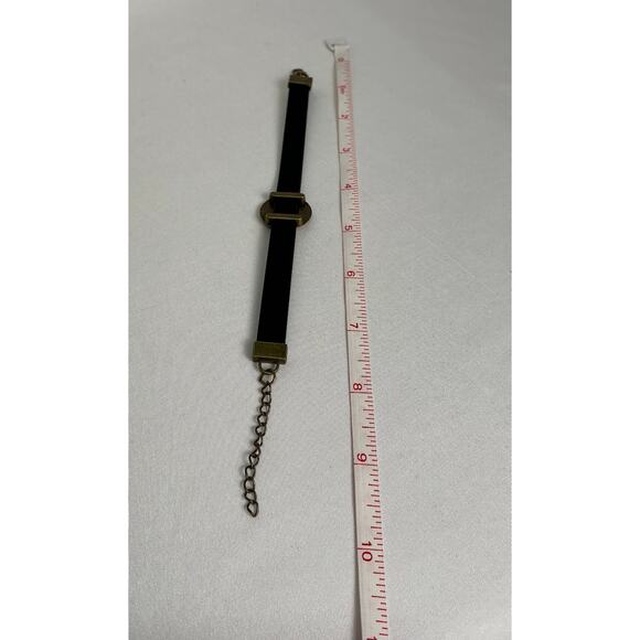 Louis Vuitton Monogram Canvas Brown Leather Bracelet Metallic Gold - Picture 6 of 7